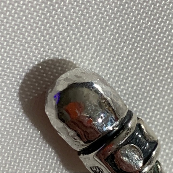 NWT Phillip Gavriel ROYAL CHAIN sterling woven cable CUFF w/14k gold WHITE SAPPH - Picture 13 of 13